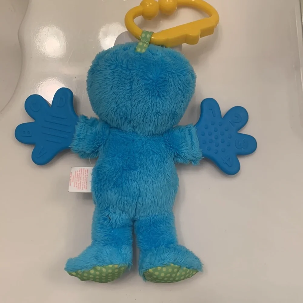 Sesame Street Blue Cookie Monster Plush Baby Teether